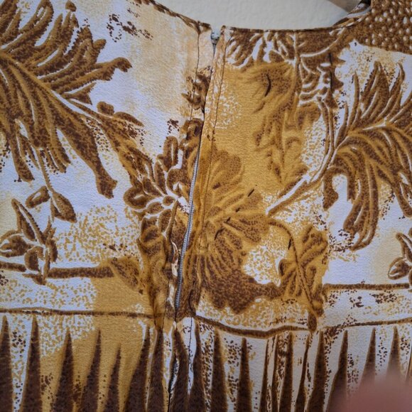 Avenue Womens Boho Floral Print Dress Size 16 Tall Retro Hawaii Tropical - Picture 6 of 11